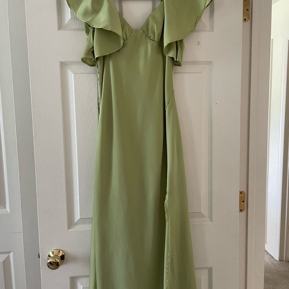 Summer Women’s Satin Off Shoulder Formal Dress/Wedding Guest Dress Midi Length